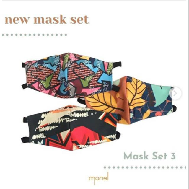 Mask set 3 monel / masker set 3 monel / masker monel