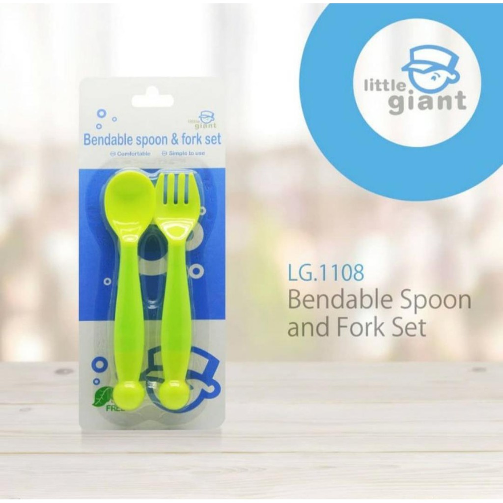 Little Giant LG 1108 Spoon &amp; Fork set Sendok Garpu Makan Bayi