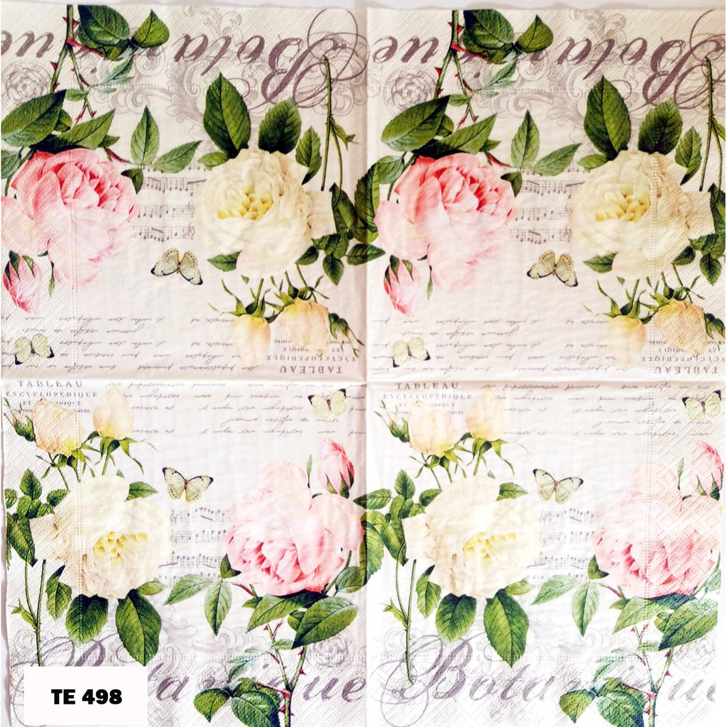 TISU NAPKIN DECOUPAGE EROPAH 33X33 CM TE 498 TTS