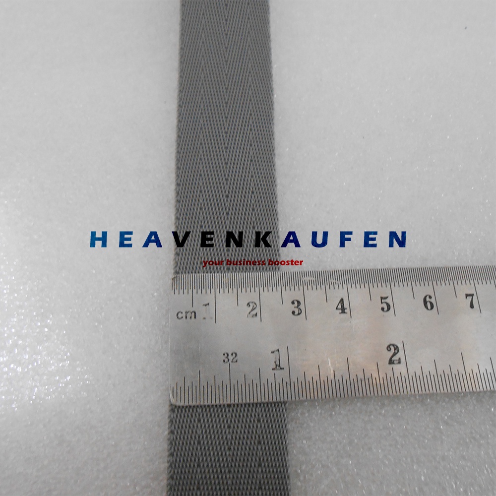 Webbing Lebar 2,5 cm Motif Seatbelt Warna Abu Abu Murah Meteran