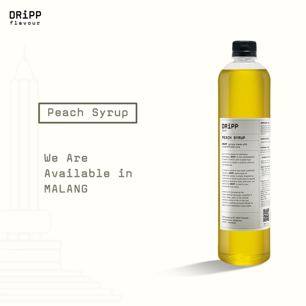 

DRiPP Peach Syrup - Sirup Rasa Persik 760 ml