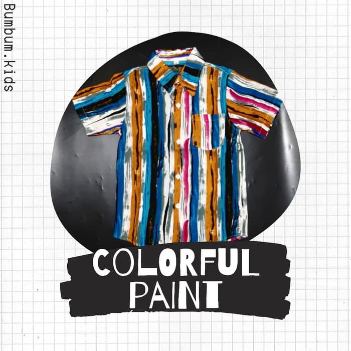kemeja anak motif color full