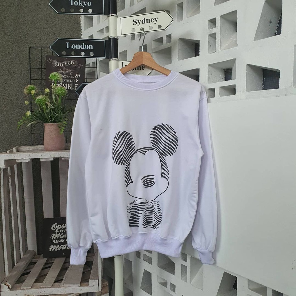 Micky Sketch Hoodie Sweater Hoodie Motif Lucu Terbaru Bahan Fleece