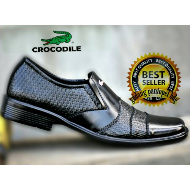 Sepatu Pantofel Kulit Crocodile Kerja Pria Murah Formal Kantor Dinas Berkualitas