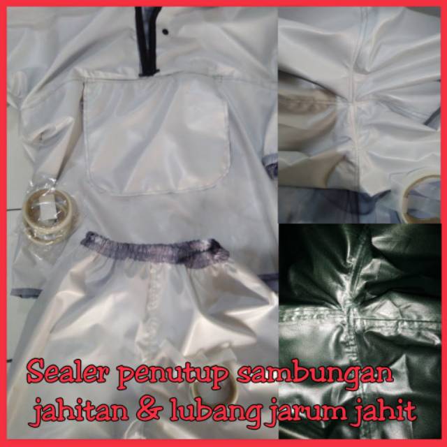 Jas Hujan Premium RAINCOAT FULL SEALER Seam-Seal Loreng Taslan Balon Bagai air di daun talas Stelan/Celana saja