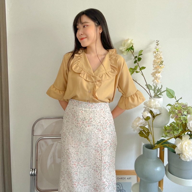 KANON - Dali Blouse - Blouse kantor / kuliah vintage korean look