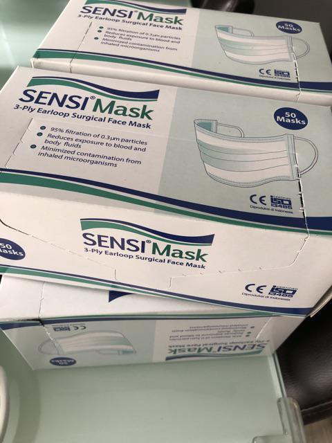 MASKER SENSI 3PLY EARLOOP SURGICAL FACE MASK BOX ARISTA MASKER SENSI 3PLY EARLOOP SURGICAL FACE MASK BOX ARISTA