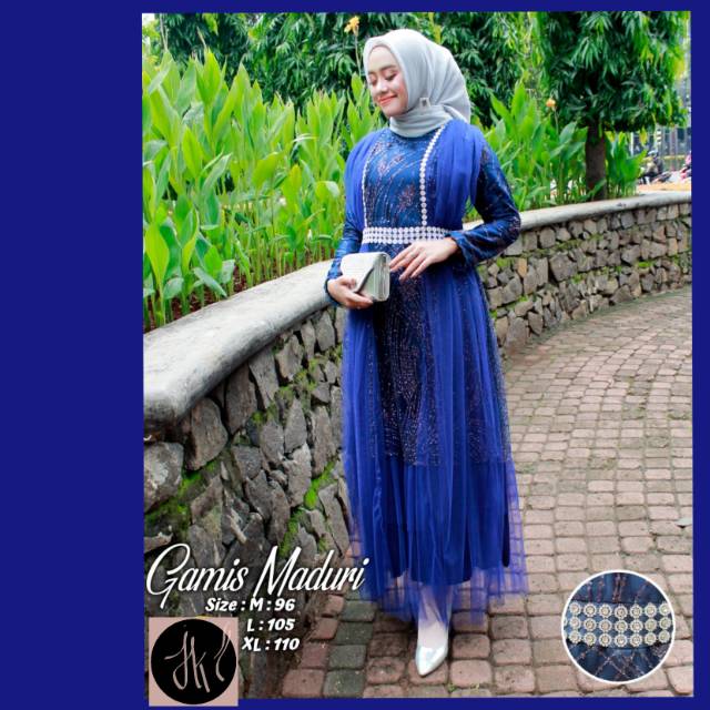 MADURI NAVY Dress / Kebaya / Gamis / Gamis tile / Gamis kondangan / Gamis lamaran