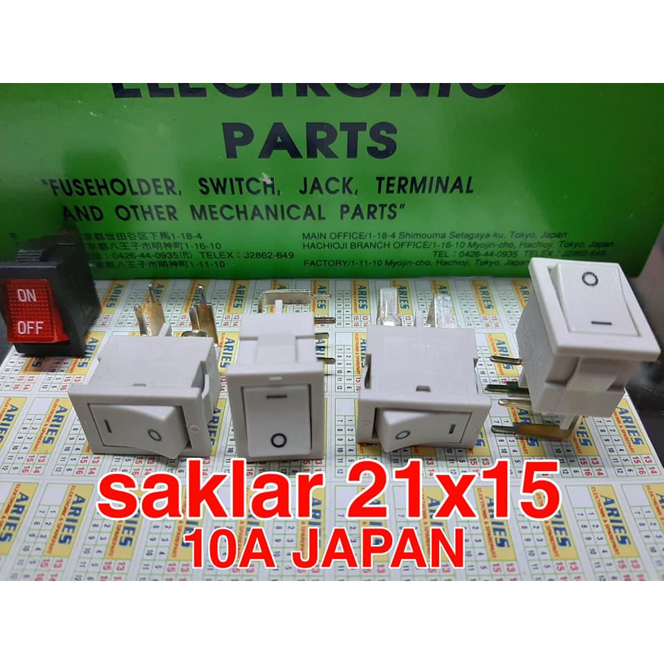 SAKLAR 21X15 EDK JAPAN SAKLAR BAGUS 10A ROCKER SWITCH