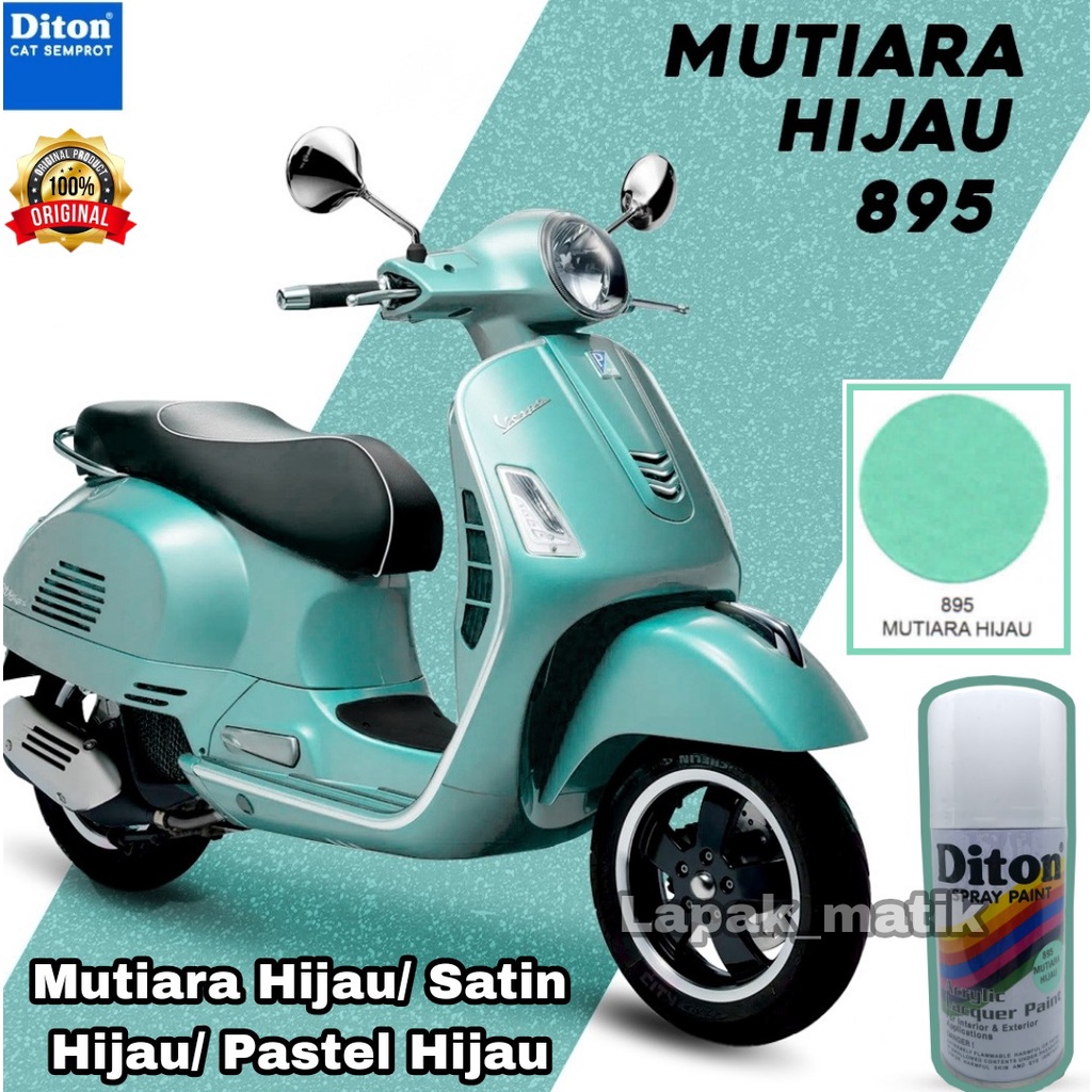 Pilok Diton Satin Pastel Mutiara Hijau 895 300ml Pearl green