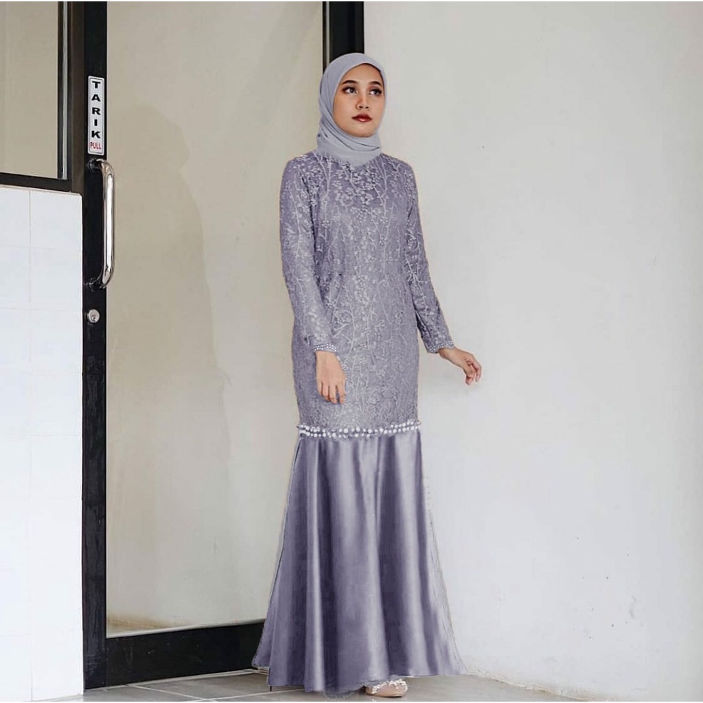 MAXI ANADIA rD / GAMIS NIKAHAN / MAXI DRESS PERNIKAHAN / ANADIA DRESS LEBARAN / gamis duyung brukat / baju pesta dres pesta