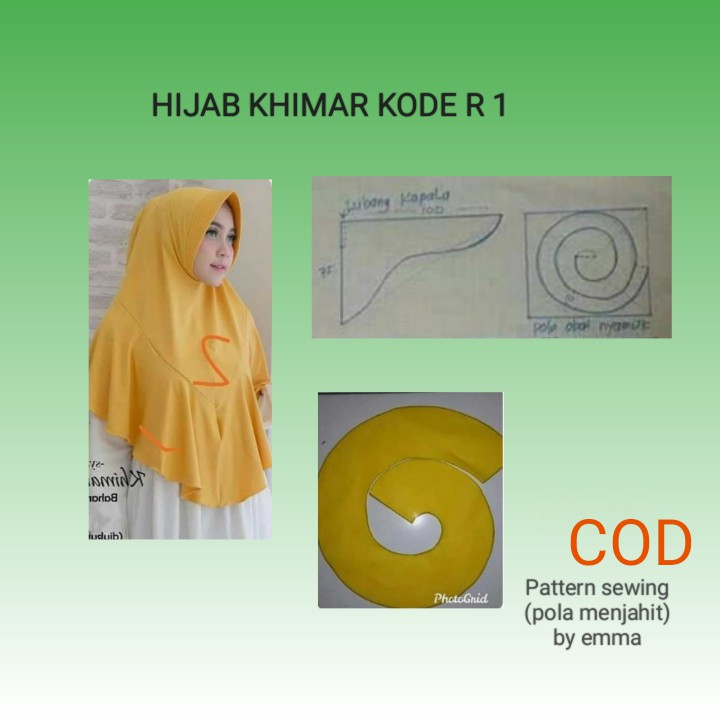 Pola hijab khimar (bukan jilbab tp pola )