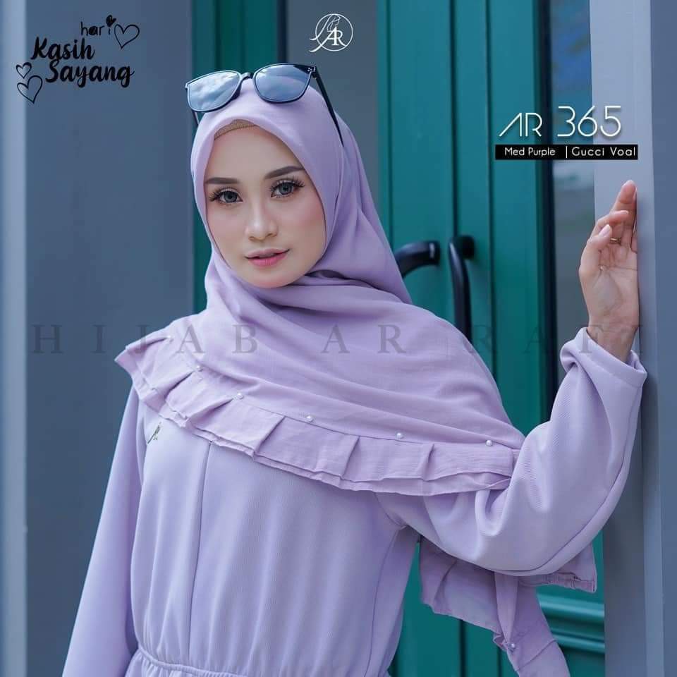 JIlbab Hijab Segi Empat Arrafi AR 365 ORI Kerudung Segi Empat Arrafi Terbaru
