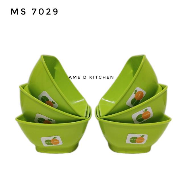 Grosir Mangkok sambel 6" hijau 6 pc MS 7029 golden sunkist