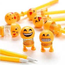 PULPEN GEL PER EMOTICON ORANGE PULPEN EMOTICON PULPEN GEL MOTIF PER EMOTICON GOYANG