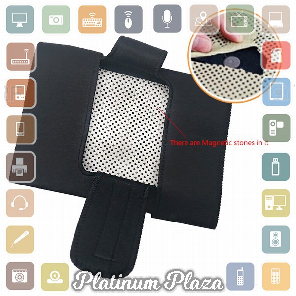 Pelindung Lutut Terapi Magnetik Knee Pad Size 86cm - A-7720 - Black`HW1YT1-