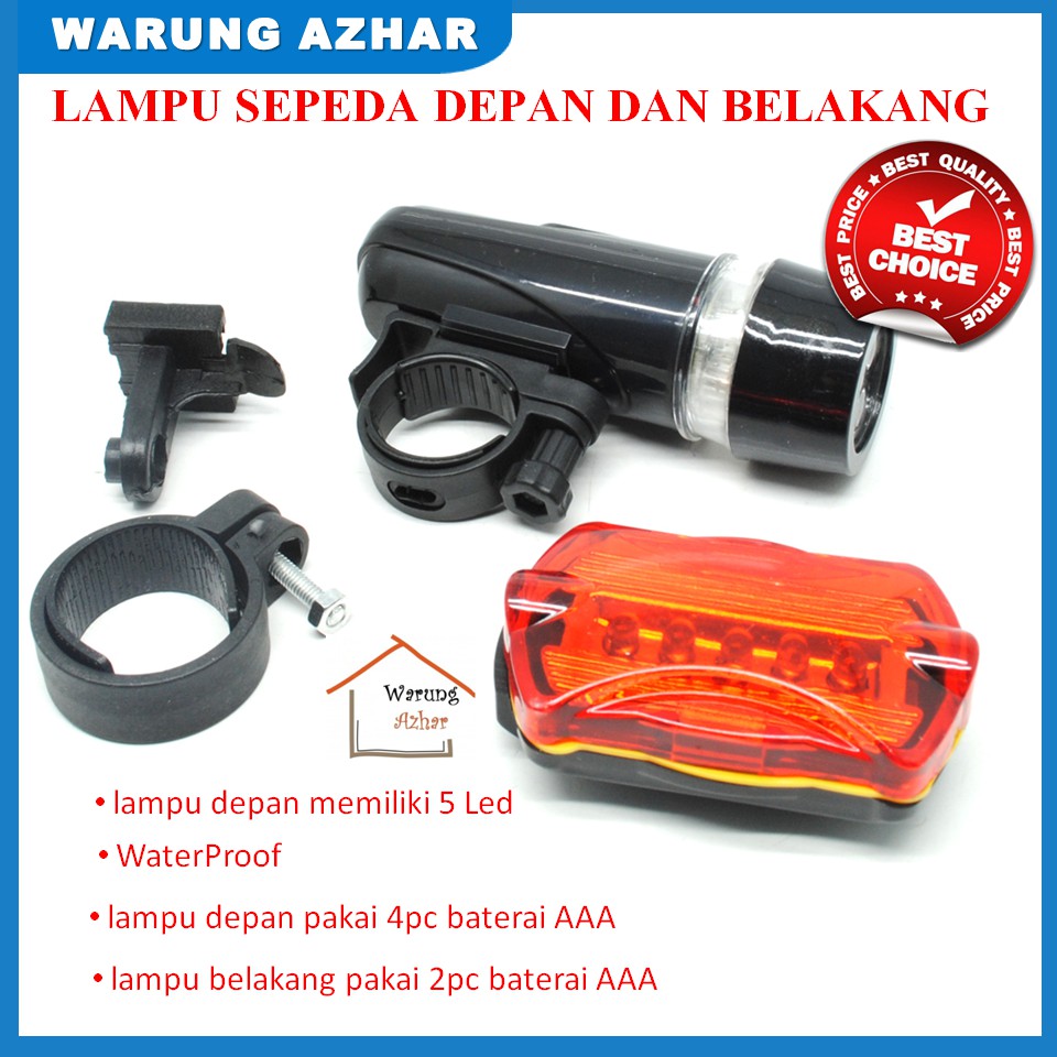 Lampu Sepeda Depan Belakang Senter Sepeda LED