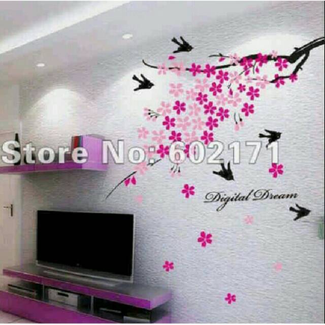 Wallsticker Sakura Walet/ dekorasi rumah/ stiker dinding/ ranting/ bunga/ hiasan/ dahan