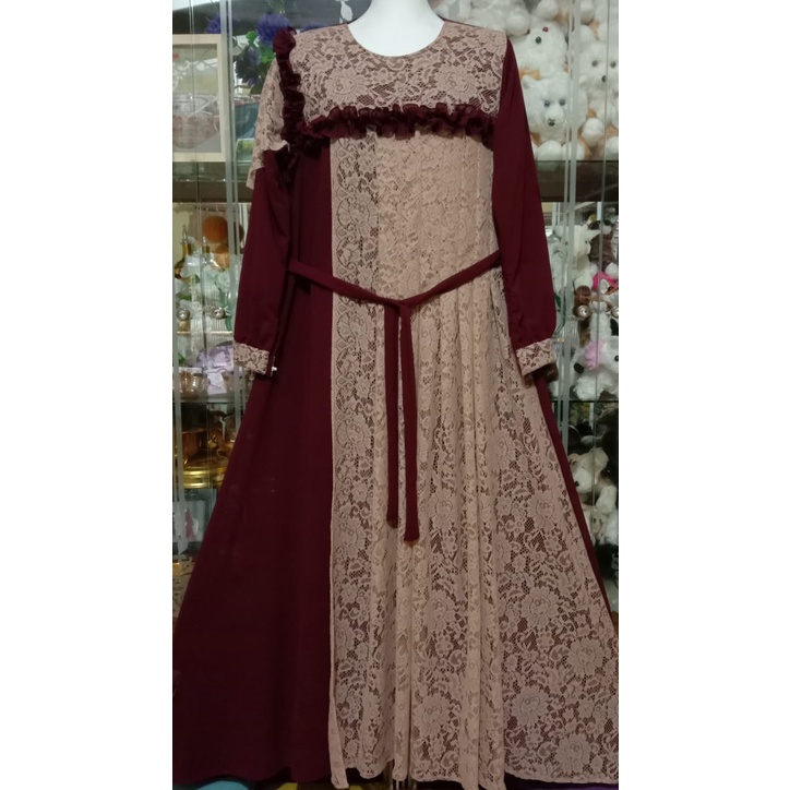 Drees cerutti  mix Brukat  indonesia/ dress modis wanita indonesia  terbaru  kekinian