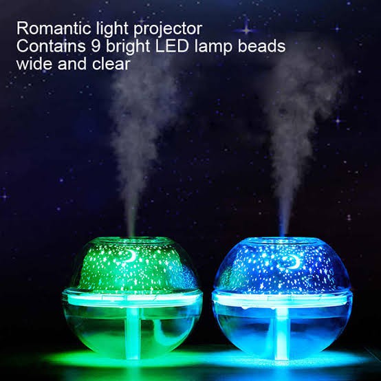 Humidifier LED Night Projection Lamp Air Aromatherapy 500ml