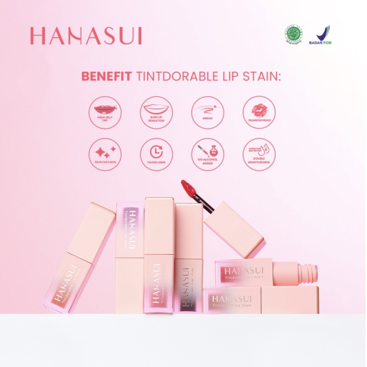 BPOM ORI HANASUI Lip Stain Lip Tint Tintdorable