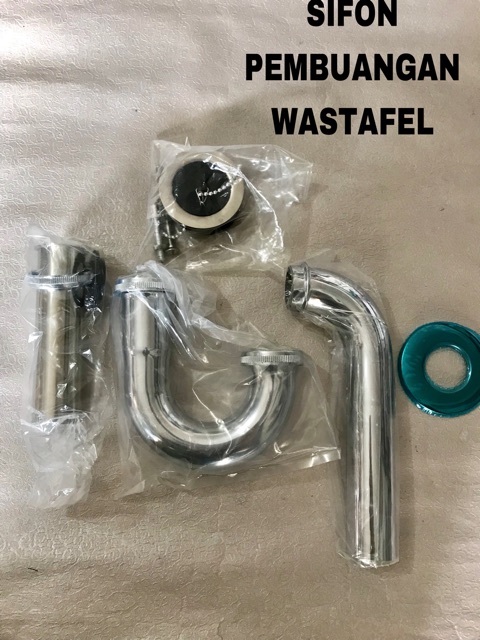 Sifon Pembuangan Wastafel Cuci Tangan Steel Chrome Antikarat Sivon Shopee Indonesia
