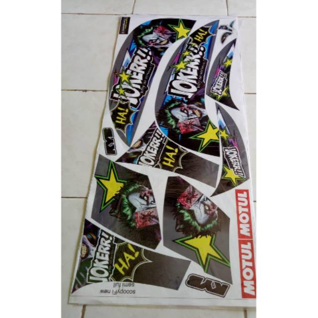 Striping Sticker Variasi Honda Scoopy fi new motif joker