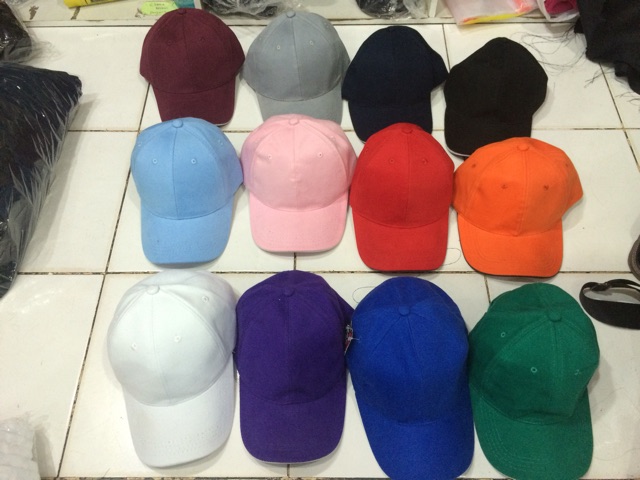 Topi baseball/tumblr polos warna warni dewasa