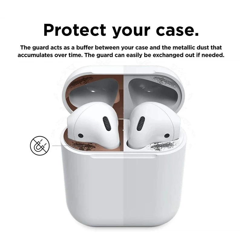 Stiker Pelindung Anti Gores / Debu Bahan Metal Untuk Apple Airpods 3