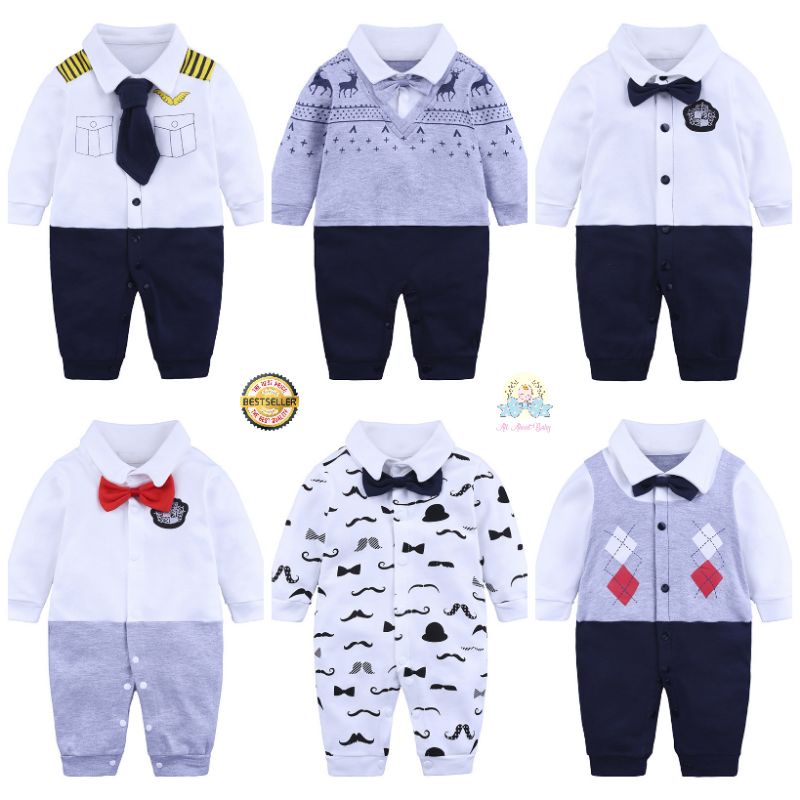 0-2TH JUMPER BAYI LAKI-LAKI LENGAN PANJANG / JUMPSUIT BABY BOY LENGAN PANJANG / BAJU KODOK BAYI