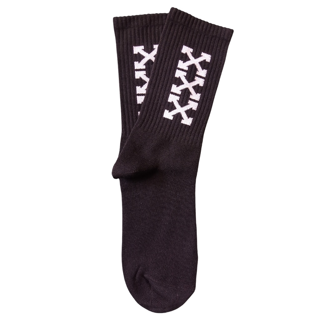 [BIG SALE] Kaos Kaki Motif Skate Oldschool - Mohaki Official-XXX Hitam