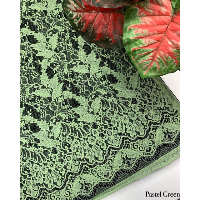 brokat semi prancis katun premium 2,5 meter / bakal kebaya semi prancis