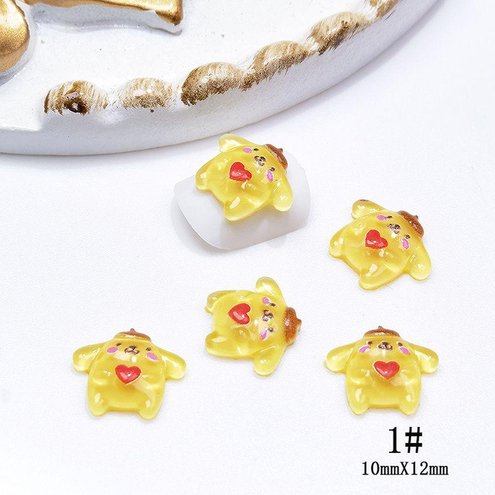 Nickolas1 DIY Nail Art Dekorasi Indah Kuromi 20 Pcs Pikachu Flatback decor HelloKitty Bear AB Kristal Puding Perhiasan Kuku Anjing