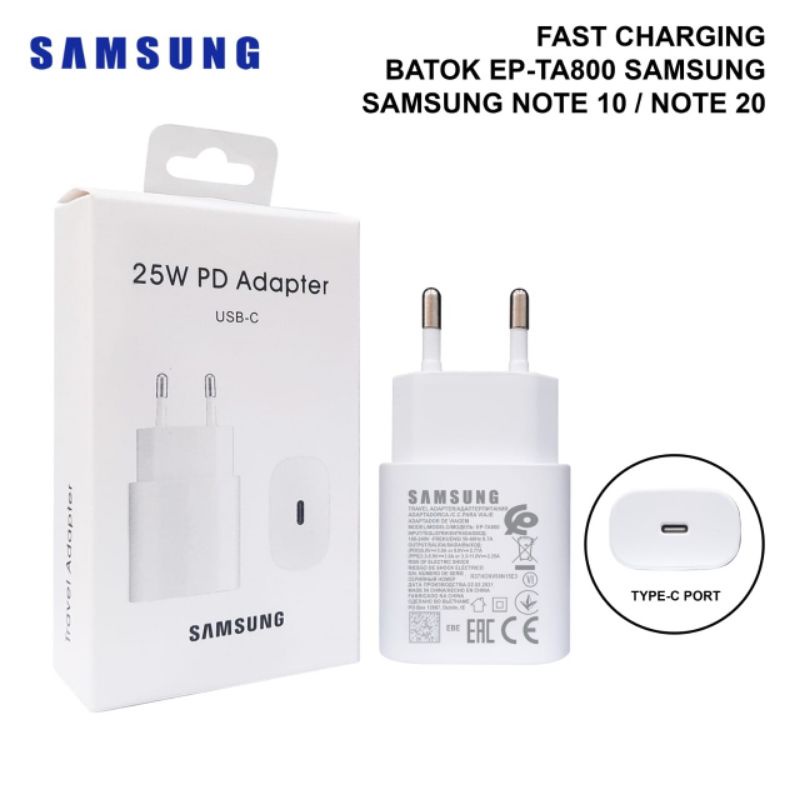 ADAPTOR BATOK CHARGER 25W USB C FAST CHARGING PD ADAPTOR CHARGER 25W S4MSUNG