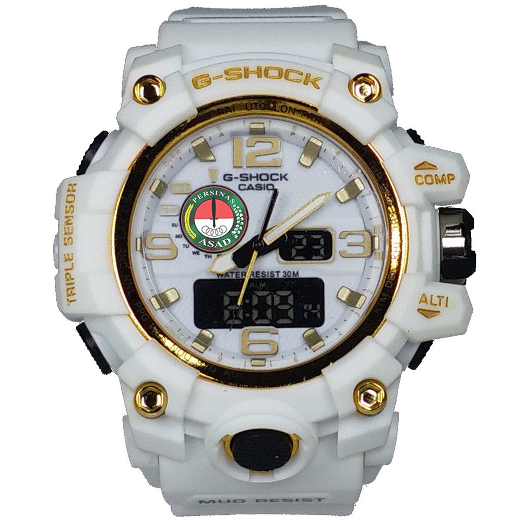 Exclusive Jam PERSINAS Custom Double Time (Full Putih List Gold)