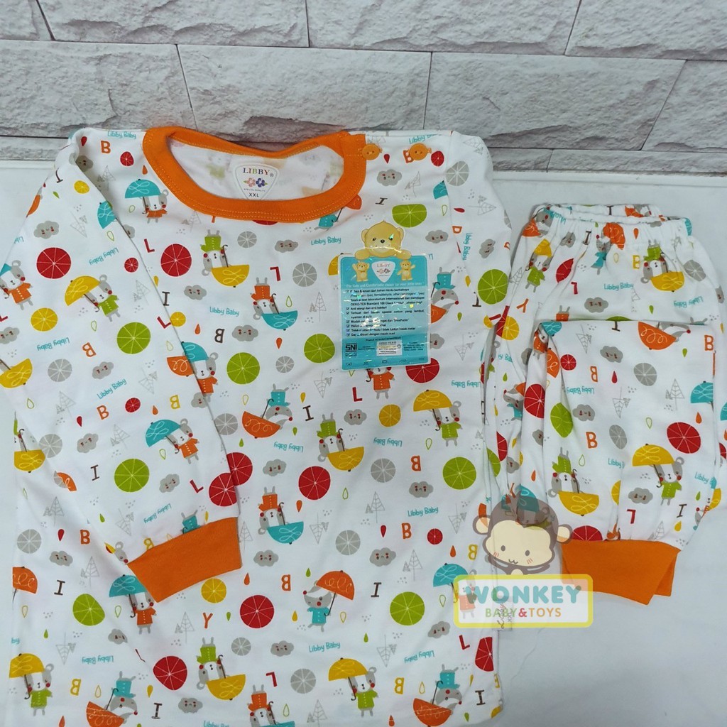 Libby Setelan Oblong Panjang motif isi 3 pasang Ukuran SML Besar