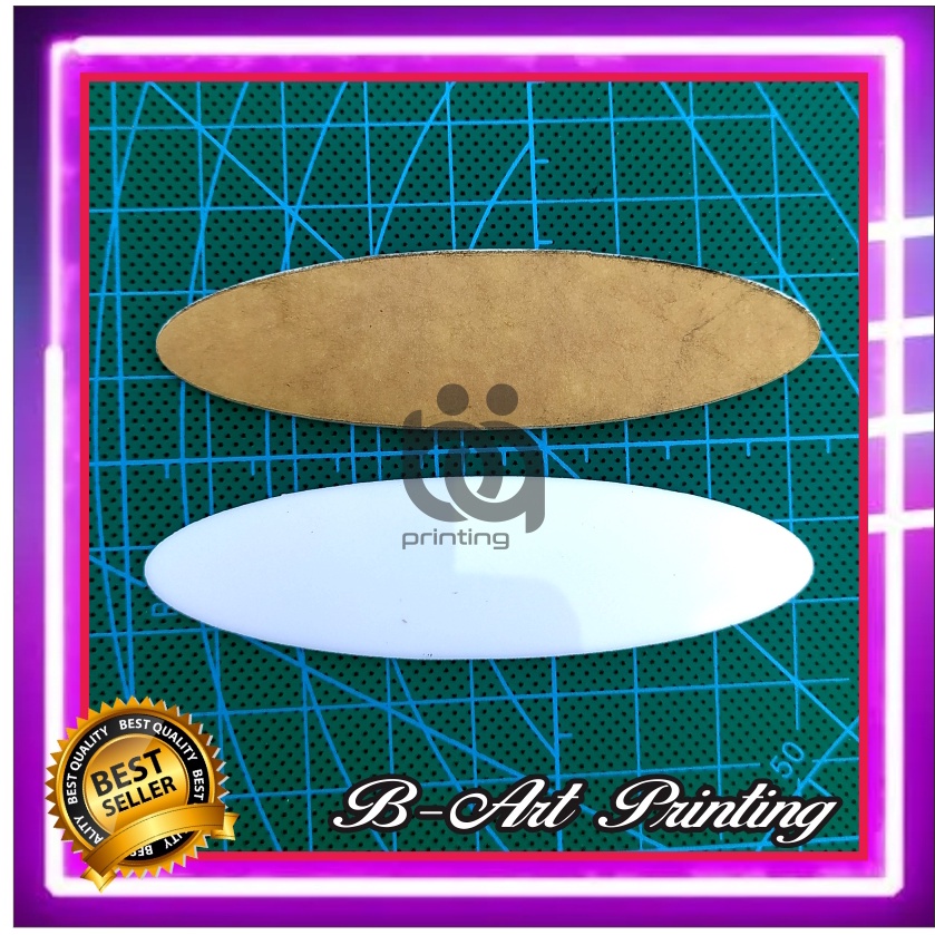 BAHAN PAPAN NAMA NAMA DADA PAPAN NAMA DADA OVAL/NAME TAG OVAL 2MM