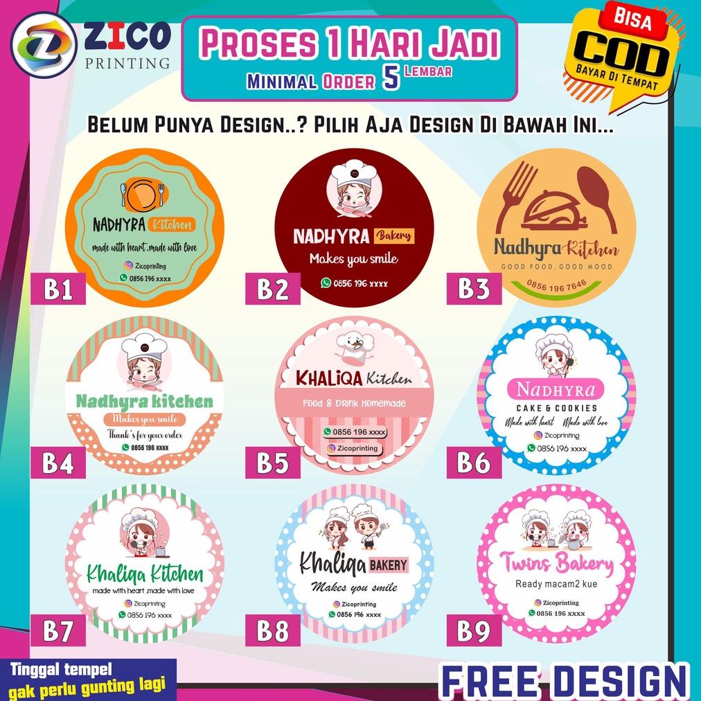 

[(BAYAR DITEMPAT) CETAK STIKER LABEL A3+ VINYL BULAT ANTI AIR + CUTTING(PRODUK MAKANAN/MINUMAN)