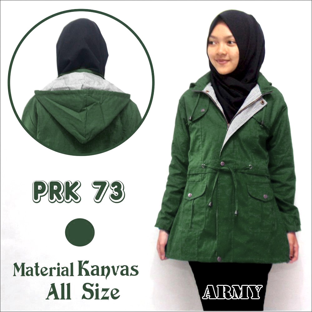 JAKET PARKA WANITA SIZE BESAR BOLAK BALIK