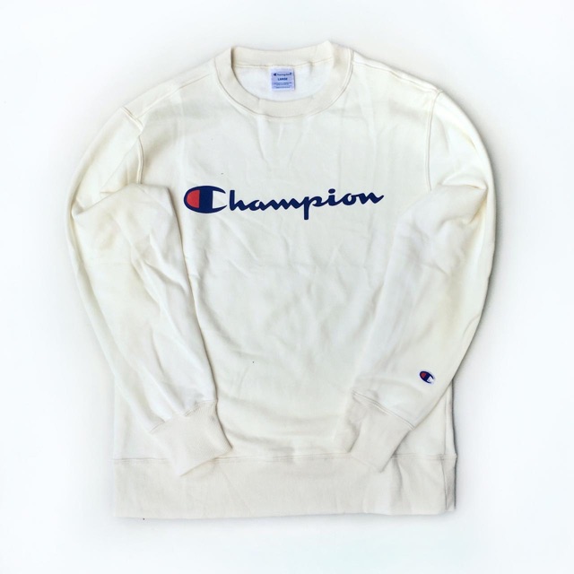 cream champion crewneck