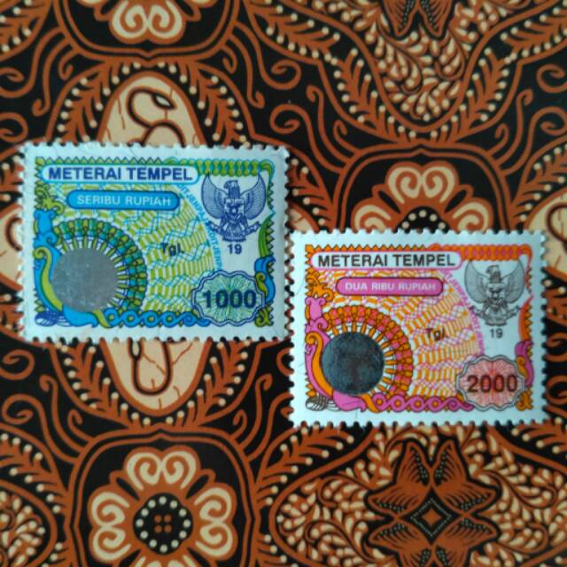 

Materai 1000 & 2000 Rupiah Tahun 1996 1997 1998 1999 Original-MTR0035