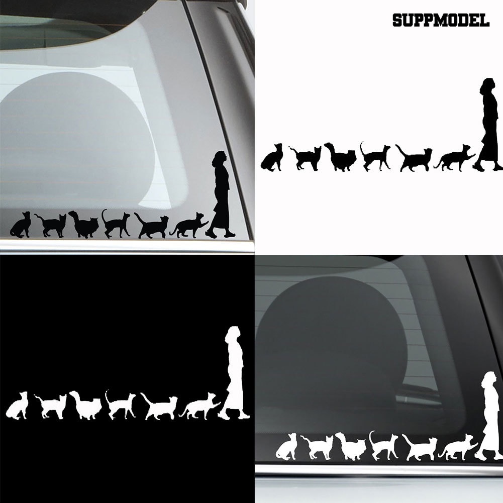 Stiker Reflektif Motif Kucing Untuk Body / Jendela Mobil