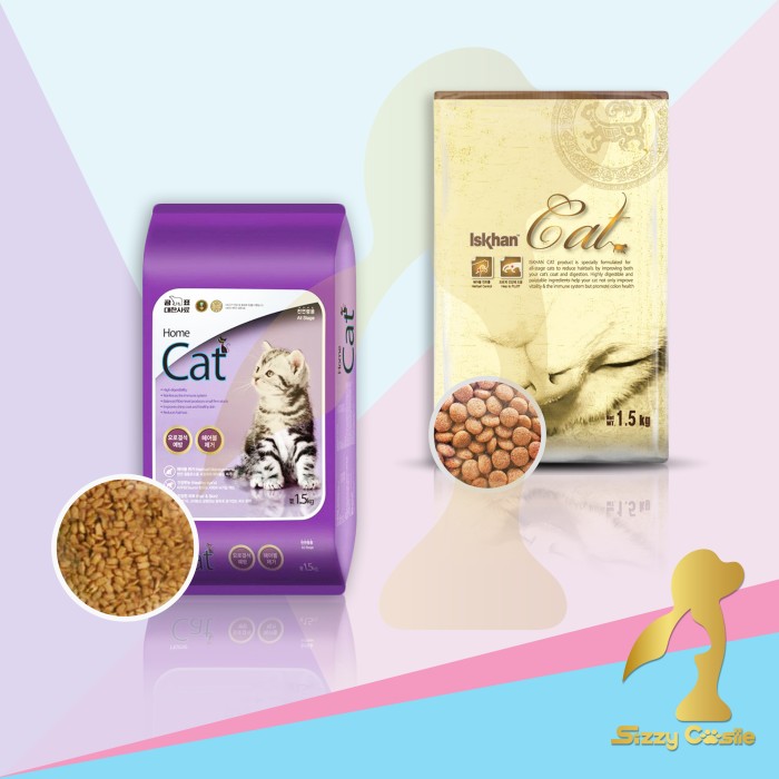 Makanan Kucing Home Cat & Iskhan Cat All Stage Cat Food Dry Premium