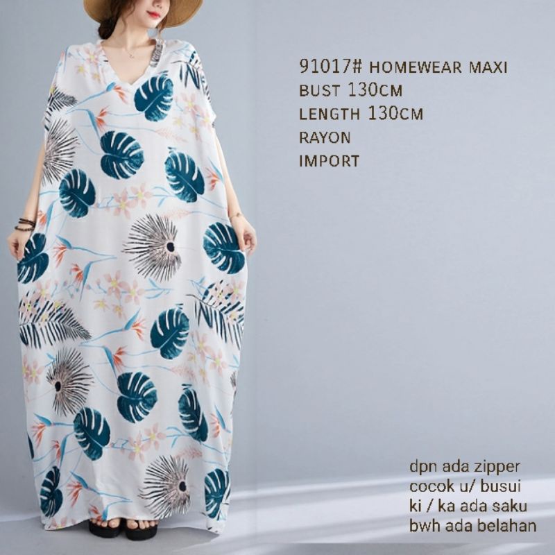 MDLV ~ 91017# Homewear Maxi Dressaxi Jumbo Import