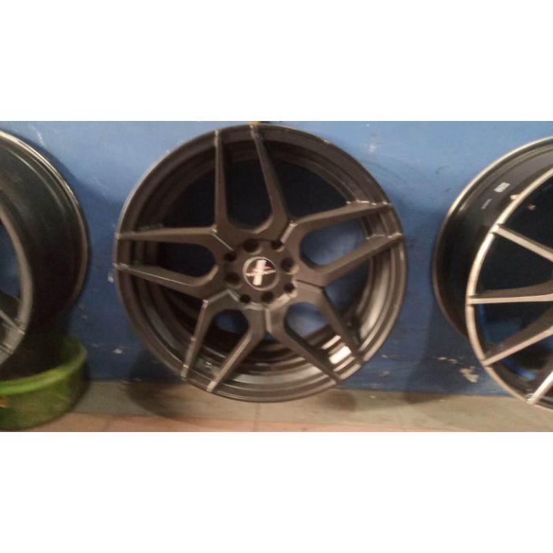 velg mobil bekas murah ring paket 17 model racing lubang baut 8x100-114 warna hitam