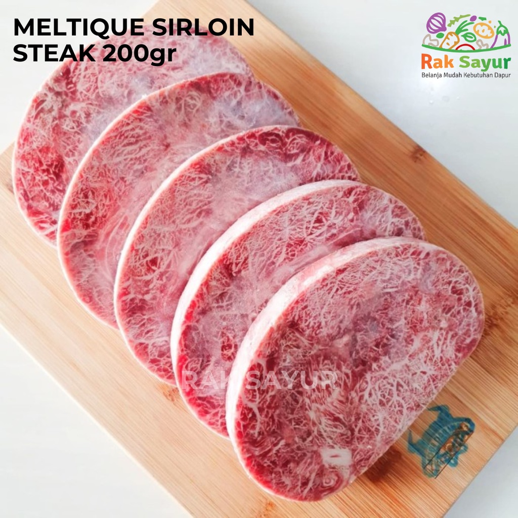 

Daging Steak 200gr Meltique Rib Eye dan Sirloin Rak Sayur Padang