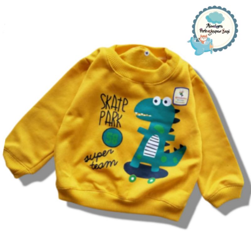 Sweater bayi murah / Sweater bayi dino /  Baju hangat bayi / Atasan bayi