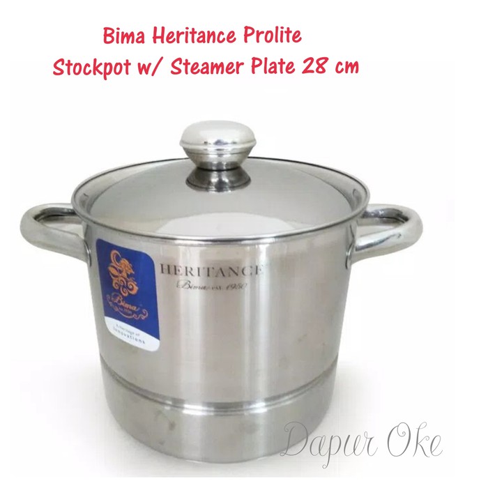 Bima Stockpot & Steamer 28 cm Heritance Classic / Panci Tinggi