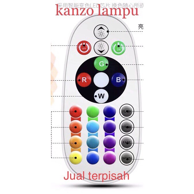 lampu selang LED warna warna RGB outdoor 100meter 5050 control perubah warna set remot (dinding,pohon,plafon,kichen,komputer,DLL)