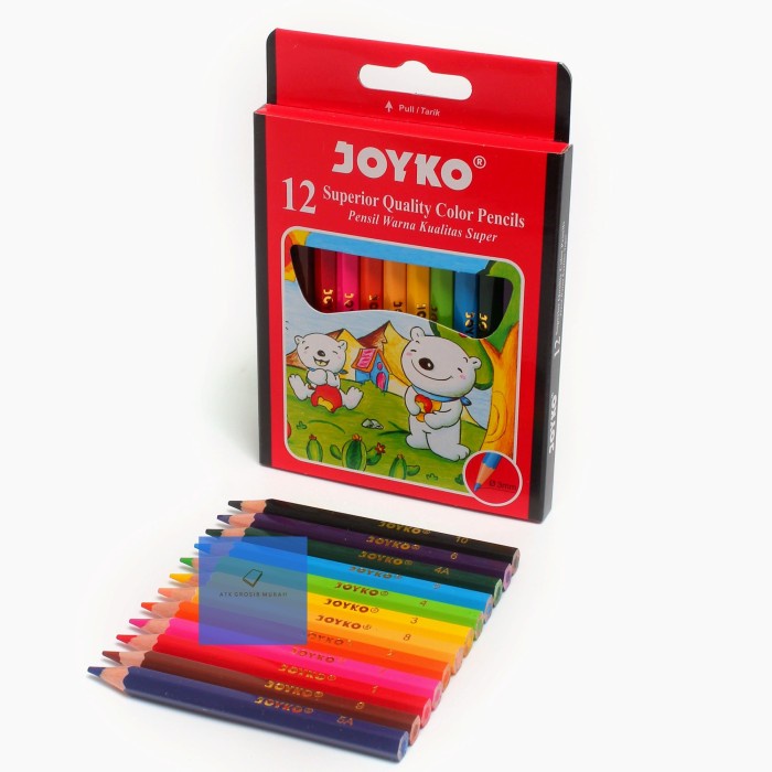 

WARNAPENSIL- PENSIL WARNA 12 JOYKO KECIL CP-S12 MINI -PENSIL WARNA